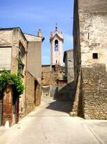 VERGES (Provincia de Girona), 11.06.2006, Blick auf die Kirche Sant Juli� de Verges