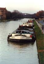 M�NSTER, 10.02.2001, am Dortmund-Ems-Kanal zwischen Wolbecker Stra�e uns Schillerstra�e (Foto eingescannt)