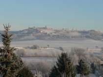 Laucha an der Unstrut - Blick �ber die Unstrut zum Flugplatz im Licht der Morgensonne - Aufnahme vom 9.01.2009