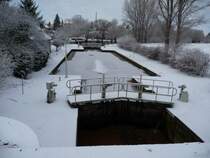 Laucha an der Unstrut - die Schleuse im Winterkleid - Foto vom 12.02.2009
