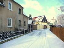 Laucha an der Unstrut - Blick in die Badstra�e - Foto vom 12.02.2009 
