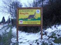 Am Ortseingang Neuzelle, gegen�ber vom Bahnhof. Zustand: 23.02.2009