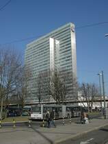 D�sseldorf, Jan-Wellem-Platz mit Drei-Scheiben-Haus