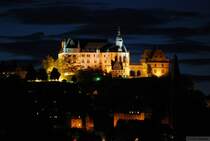 Marburger Schloss in einer kurzen Sommernacht. (7. Juli 2007)