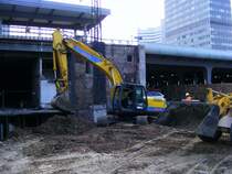 Bauarbeiten an der Nordseite des Essener Hauptbahnhofs am 19. M�rz 2009.
