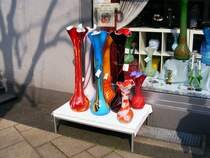 Vor einem Gesch�ft in der Altstadt von Hattingen am 15. April 2009.