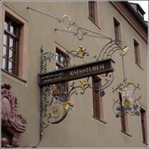Wirtshausschild der  Ratsstuben  in W�rzburg. 05/2009