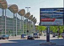 Die neuen Hamburger Messehallen an der Karolinenstra�e 2009. Sie haben eine tolle Dachkonstruktion. 