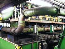 Rohrleitungen und Maschinen in der Kohlenw�sche des Bergwerks Auguste Victoria 3/7 in Marl beim Tag der offenen T�r am 9. Mai 2009. 
