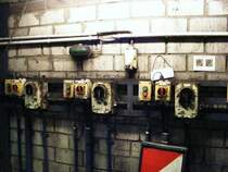 Schalter in der Kohlenw�sche des Bergwerks Auguste Victoria 3/7 in Marl beim Tag der offenen T�r am 9. Mai 2009. 
