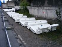 Maschinenteile (f�r den Schildausbau?) auf dem Gel�nde des Bergwerks Auguste Victoria 3/7 in Marl beim Tag der offenen T�r am 9. Mai 2009. 
