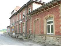 Laucha an der Unstrut - Der Bahnhof - Foto vom 12.05.2009 
