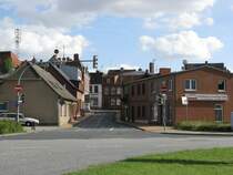 Grevesm�hlen, Stra�enkreuzung Badst�berbruch (B 105), Kl�tzer stra�e (L 03) und Kleiner Seestra�e, 09.08.2008