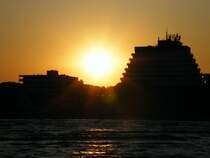 Gr�mitz 2009 Sonnenuntergang von der Seebr�cke aus aufgenommen.