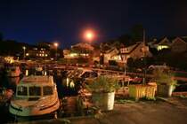 Abentliche Idylle am Hafen von Dr�bak; 28.09.2009