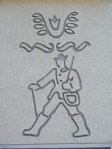 Fassadenschmuck an einem 50er-Jahre-Wohnhaus im Dichterviertel
