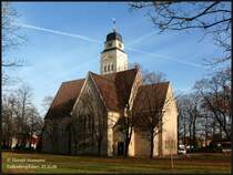 Im Jugenstil pr�sentiert sich die evang. Kirche der Stadt Falkenberg als einziges Geb�ude der Stadt, 27.11.06.
