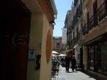 Die Fu�g�ngerzone in Ayamonte. In dieser Stadt gibt es mehrere dieser kleinen Gassen.