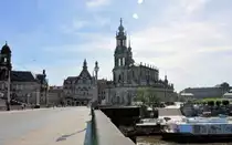 Kathedrale St. Trinitatis (Dresden) von der Augustusbr�cke fotografiert - 31.08.2009