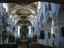 Gutenzell an der Schw�bischen Barockstra�e,
ehem.Klosterkirche mit prachtvoller Ausstattung,
Aug.2008