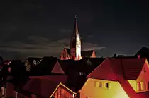Nacht �ber Muggensturm am Rande von Ettlingen