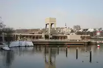 Wasserkraftwerk am Stausee in Kettwig.
4.1.2010