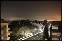 Ein n�chtlicher Blick auf Heinsberg von einem Balkon eines Mehrfamilienhauses auf der Danzigerstr. aus.