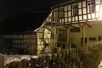 Fachwerk in M�rsbach mit modernen Akzenten.Im Sommer herrscht hier Biergartenbetrieb. (21.01.10)