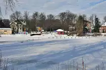 Blick �ber einen Teil des Knieperteiches im winterlichen Stralsund, 04.02.2010