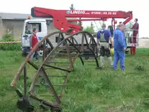 Demontage der s.g. Umfahrung zwecks Sanierung 28.4.09
www.wasserturm-halberstadt.de