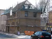 Laucha an der Unstrut - der Jugendclub am Markt wird neu eingedeckt - 10.03.2010
