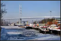 Beide Sundquerungen auf einen Blick.  Stralsund (auf dem D�nholm) am 23.01.10