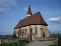 Bergkirche Obernimburg,
erster Kirchenbau 977 urkundlich erw�hnt,
jetziger Bau vermutlich nach 1517 im sp�tgotischen Stil errichtet,
April 2010