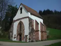 gotische Marienkapelle, gestiftet 1310 vom Ritter Bruno von Hornberg,
als einzig erhalten gebliebener Teil des Klosters Tennenbach, 
unweit von Emmendingen,
April 2010