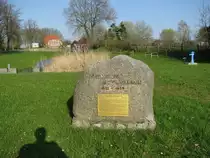 Kalkhorst (NWM); Gedenkstein f�r den Entdecker von Troja, Heinrich Schliemann, 17.04.2010