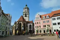 Blick auf die Frauenkirche in Mei�en am 17.04.2010 vom Marktplatz aus.