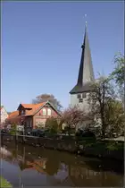Die St. Nicolai-Kirche in Borstel im Alten Land. 25.04.2010