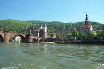 Die wundersch�ne Altstadt von Heidelberg vom Neckar aus fotografiert.
