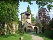 Gengenbach im Kinzigtal,
der Pr�latenturm, 1384 gebaut als Teil der Wehranlage,
1743 vom Abt umgebaut zum Wohnturm,
Mai 2010