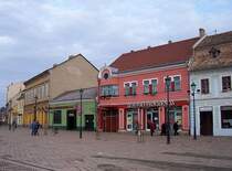 Altstadt und Fu�g�ngerzone von Esztergom an der Donau am 18.01.2007