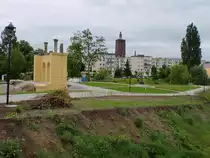 Blick auf neugestalteter Neisseinsel Gubin, 03.06.10