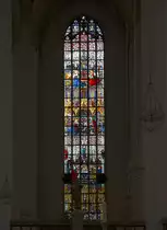 M�nchen, Dom zu Unserer Lieben Frau. Scharfzandtfenster in der Chorhauptkapelle, benannt nach dem Stifter Wilhelm Scharfzandt. Glasmalerarbeit aus der Werkstatt Hemmels in Strassburg, 1488-1493. Aufnahme vom 18. Juni 2010, 15:22