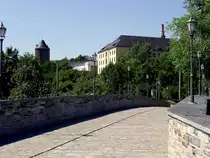 Blick �ber die alte Elsterbr�cke in Plauen/Vogtland, Juli 2010