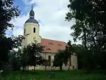 We�nig bei Torgau,
die am Internationalen Elbradweg gelegene Kirche wurde 2003 als 1.Radfahrerkirche Deutschlands er�ffnet,
Juni 2010