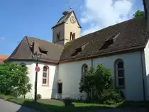 H�gelheim im Markgr�flerland,
die evangelische Kirche geht zur�ck auf das Jahr 1113,
Juni 2010