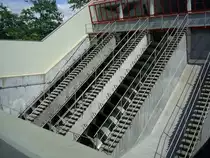 Forchheim im Breisgau,
Rohwasserpumpwerk in der Kl�ranlage,
mittels F�rderschnecken mit 2,80m Durchmesser wird das Abwasser �ber 7m hoch gef�rdert,
Juni 2010 