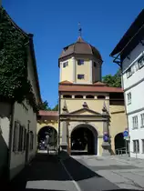 Memmingen,
Westerntor, 1660 in der jetzigen Form als Teil der Stadtummauerung aufgebaut,
Juli 2010