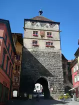Rottweil, die �lteste Stadt in Baden-W�rttemberg,
das  Schwarze Tor , geht zur�ck auf 1230 als Teil der staufischen Stadtbefestigung,
Aug.2010
