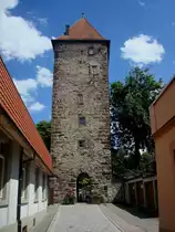 Villingen,
der  Kaiserturm , Teil der Stadtbefestigung von ca.1372, beherbergt seit 1994 eine Ausstellung,
Aug.2010