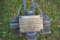 Beschreibung einer Feldkanone bei Aligse im Sommer ´10